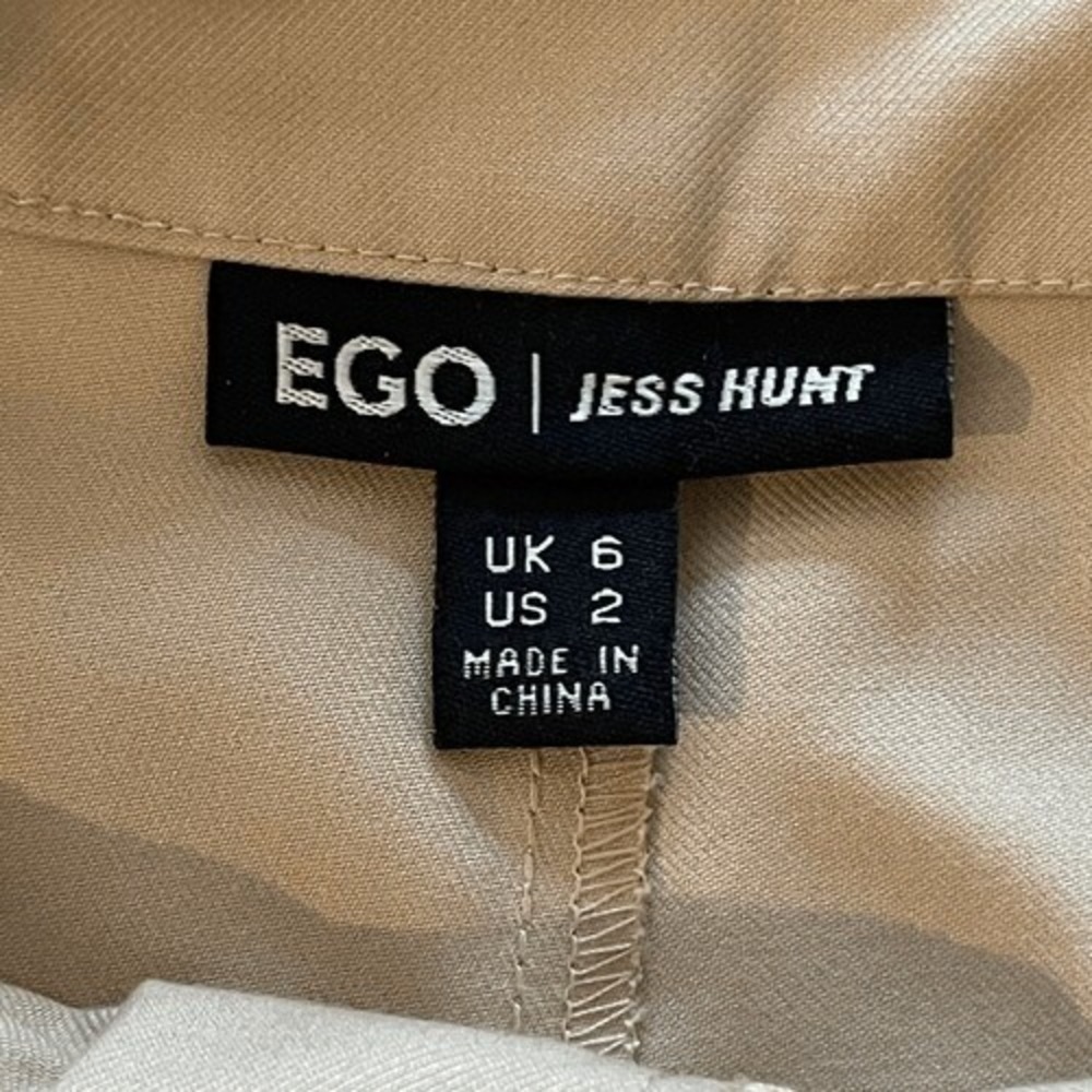 EGO Jess Hunt Beige Mesh Panel High Waisted Wide Leg Pants‎ 2 - Picture 9 of 11